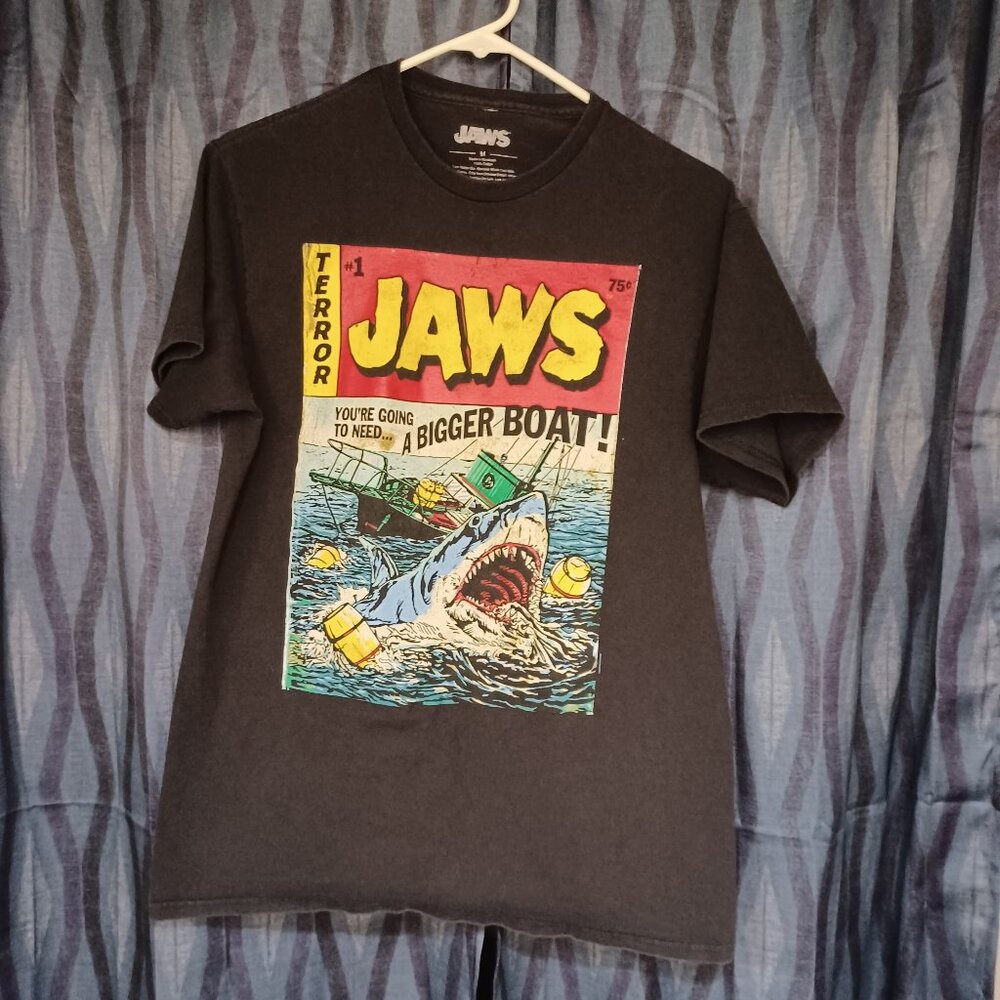JAWS Black cotton T-shirt - Size M